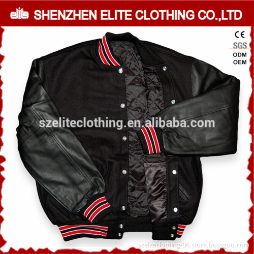 custom made men varsity baseball college jacket real leather sleeves
